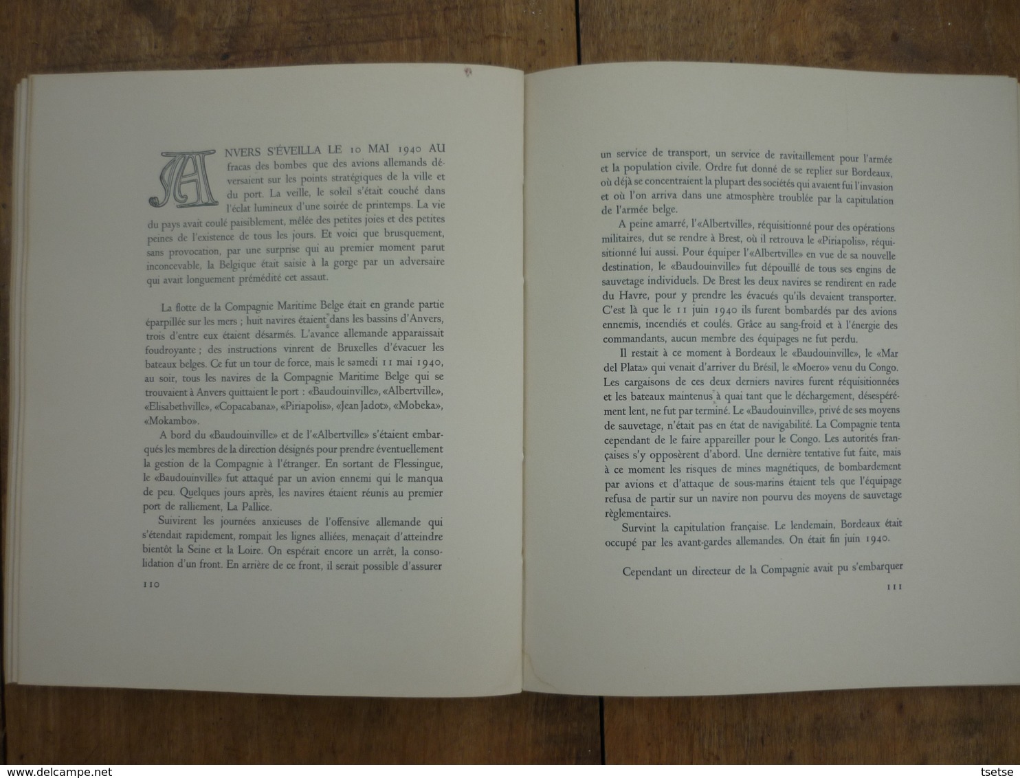 Anvers - Superbe livre sur l'histoire de la Compagnie Maritime Belge ( LLoyd Royal ) 1895-1945 ( voir scan )
