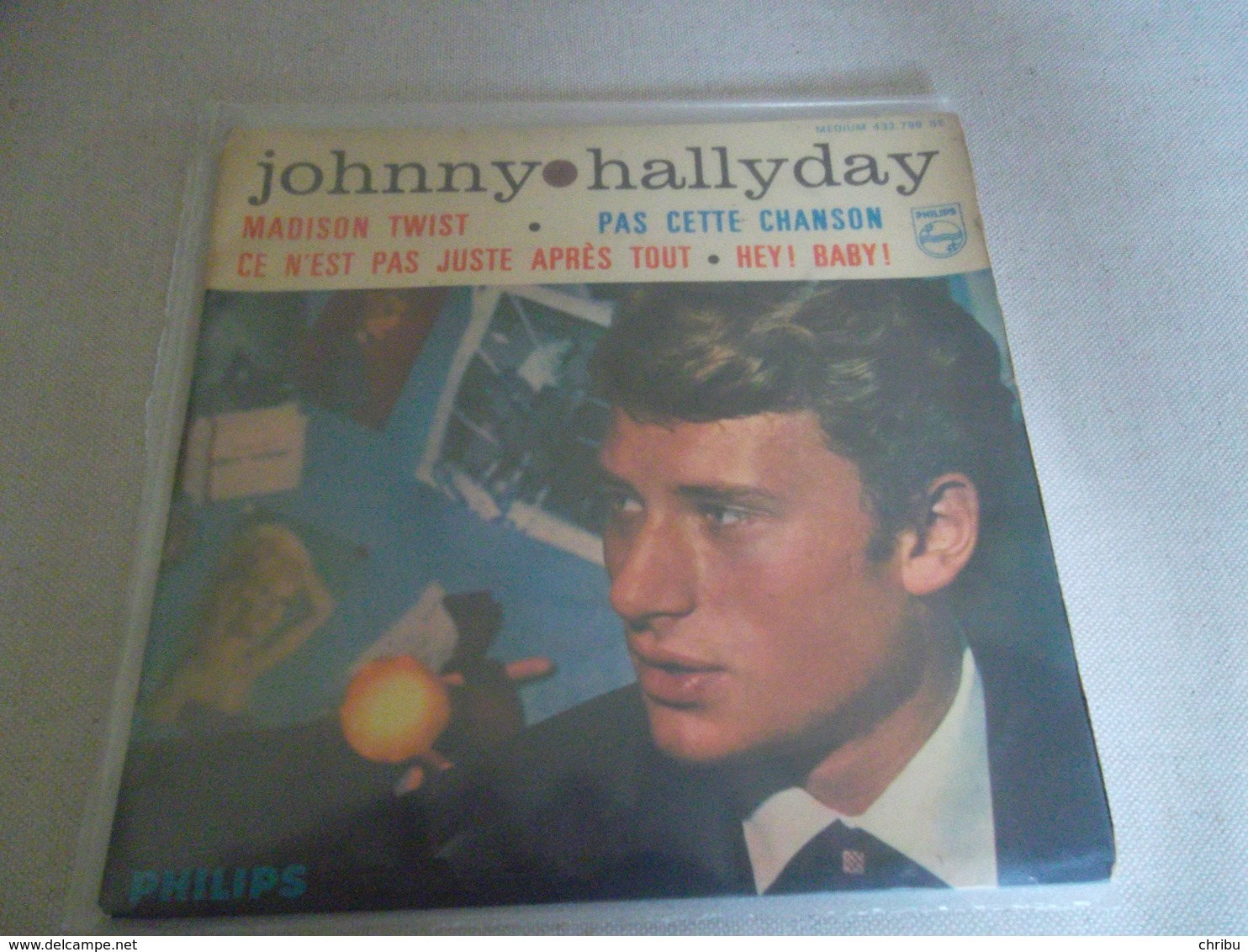 VINYLE 45 T JOHNNY HALLYDAY MADISON TWIST PHILIPS MEDIUM 432 799 BE - Rock