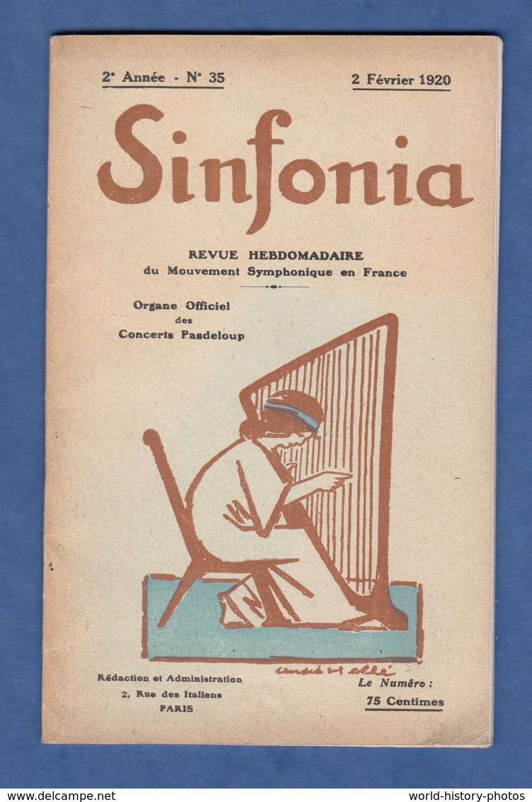 Revue Hebdomadaire SINFONIA N° 31 - Mouvement Symphonique En France - 5 Janvier 1920 - Concert Pasdeloup - 1900 - 1949