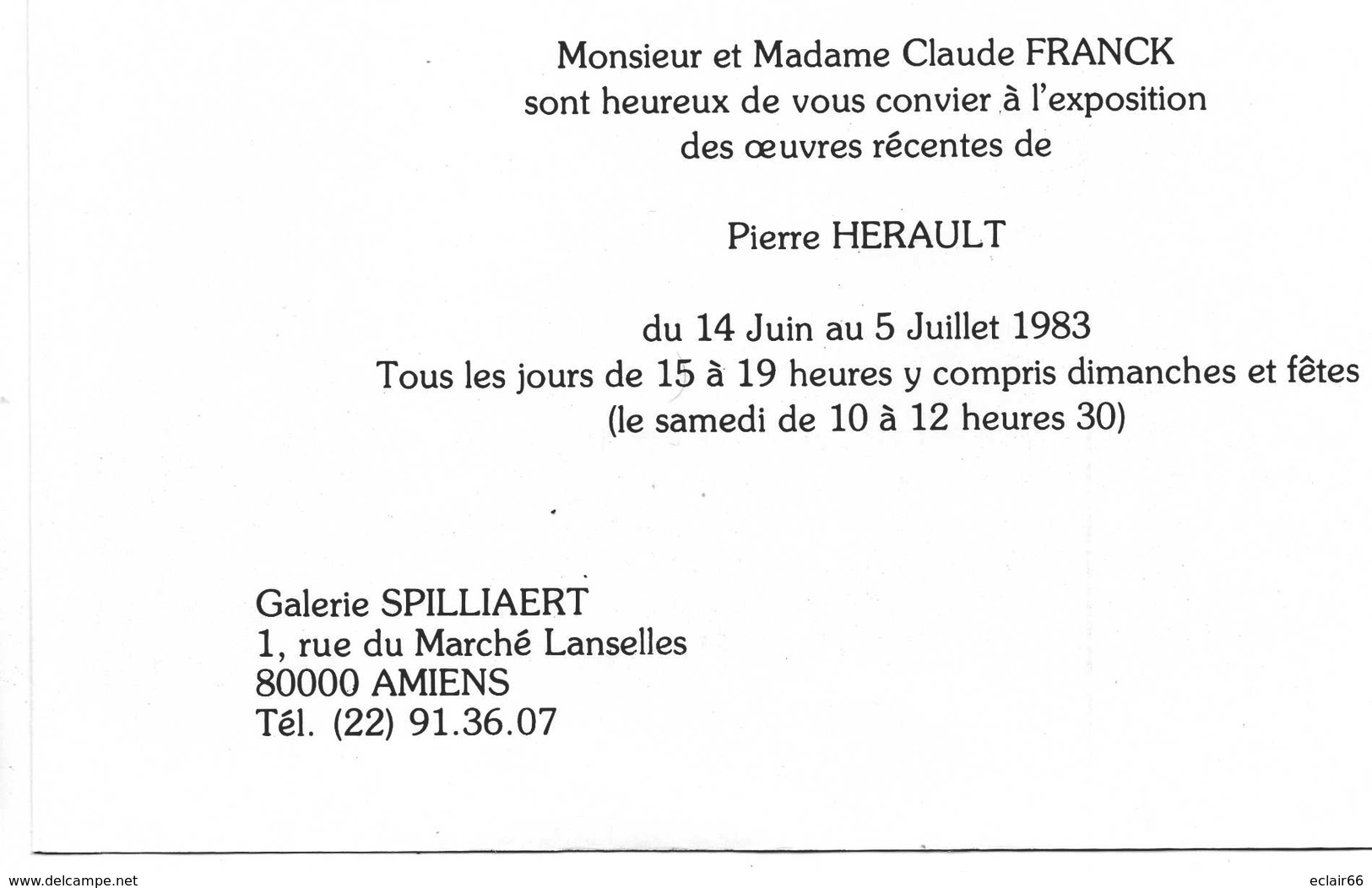 PEINTURE  Par Pierre Herault Signé  Repro Documents 2 Pages   Exposition  Année 1983 Voir Scannes - Prints & Engravings