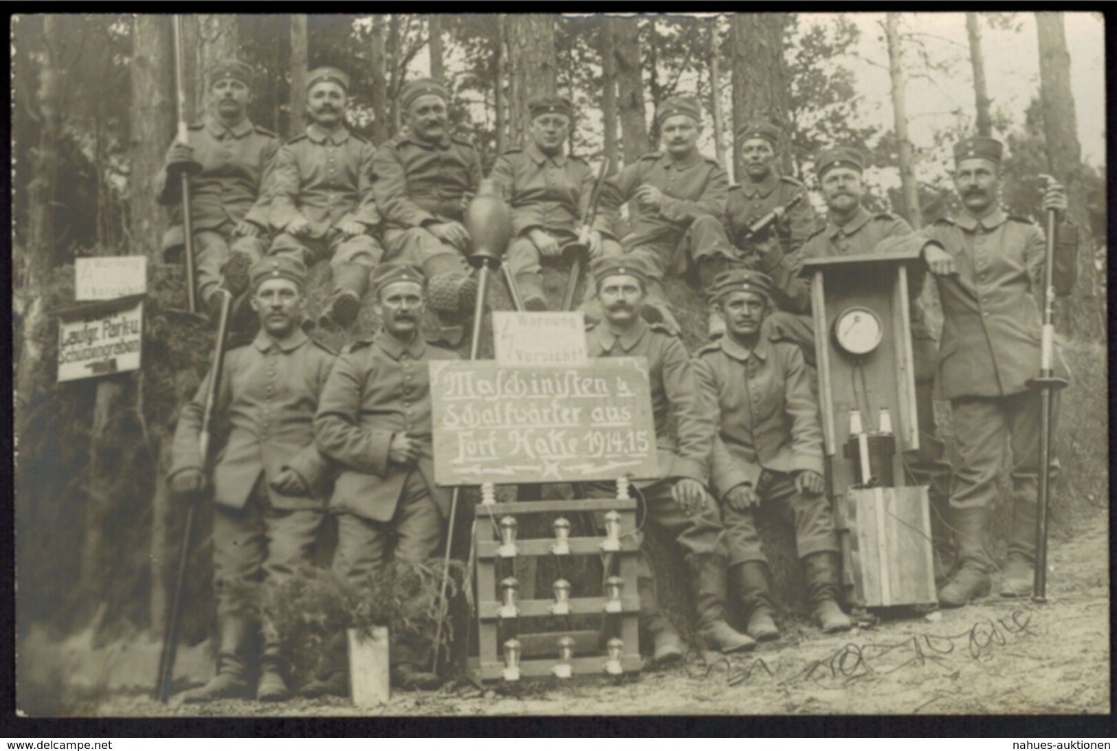 Ansichtskarte I. WK Maschinisten Aus Fort Hake 1914/15 Polen - Guerre 1914-18