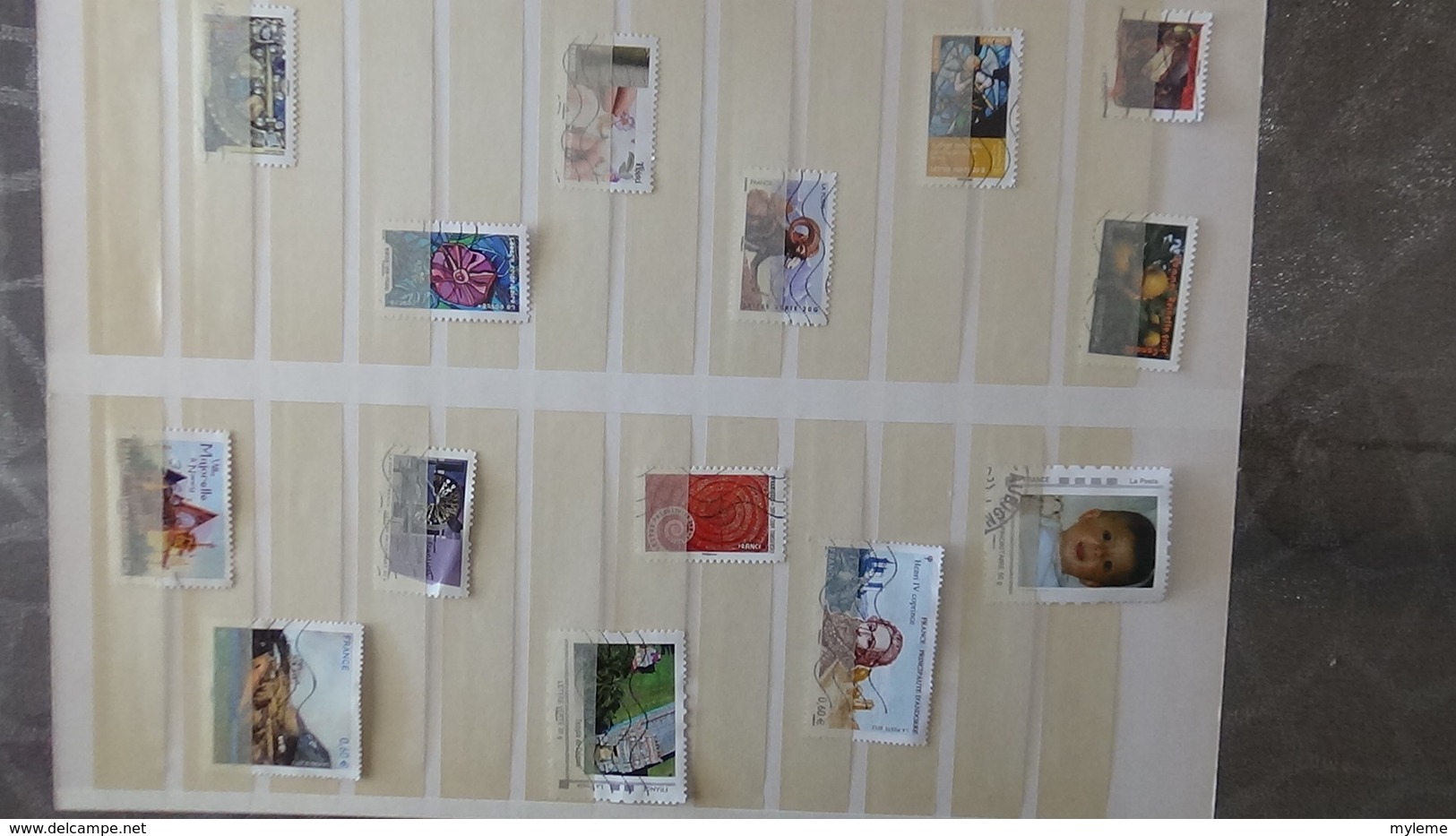 Des dizaines de timbres oblitérés (33 photos) de France en euros. A saisir !!!