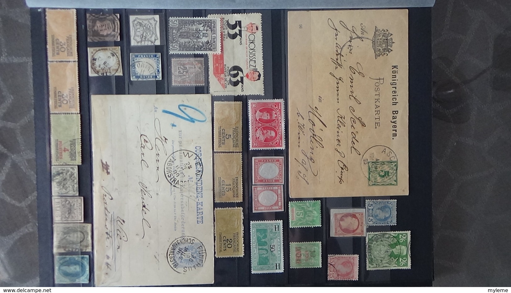 Très Bon Album De Vieux Timbres + Courriers De Divers Pays Dont Beaucoup De Bonnes Petites Valeurs. Côte +++ !!! - Collections (en Albums)