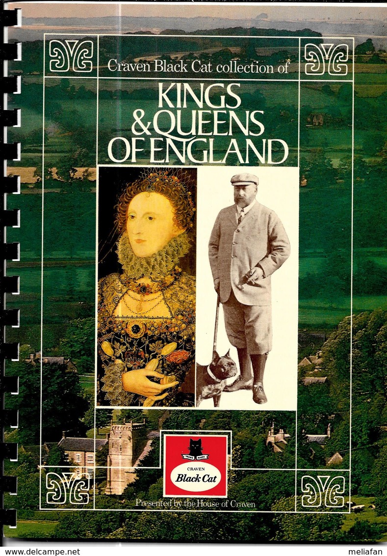 GF631 - ALBUM COLLECTEUR CRAVEN BLACK CAT - KINGS AND QUEENS OF ENGLAND - Sammelbilderalben & Katalogue