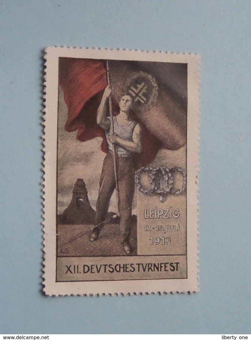 XII DEUTSCHES TURNFEST LEIPZIG 1913 ( Sluitzegel Timbres-Vignettes Picture Stamp Verschlussmarken ) ! - Cachets Généralité