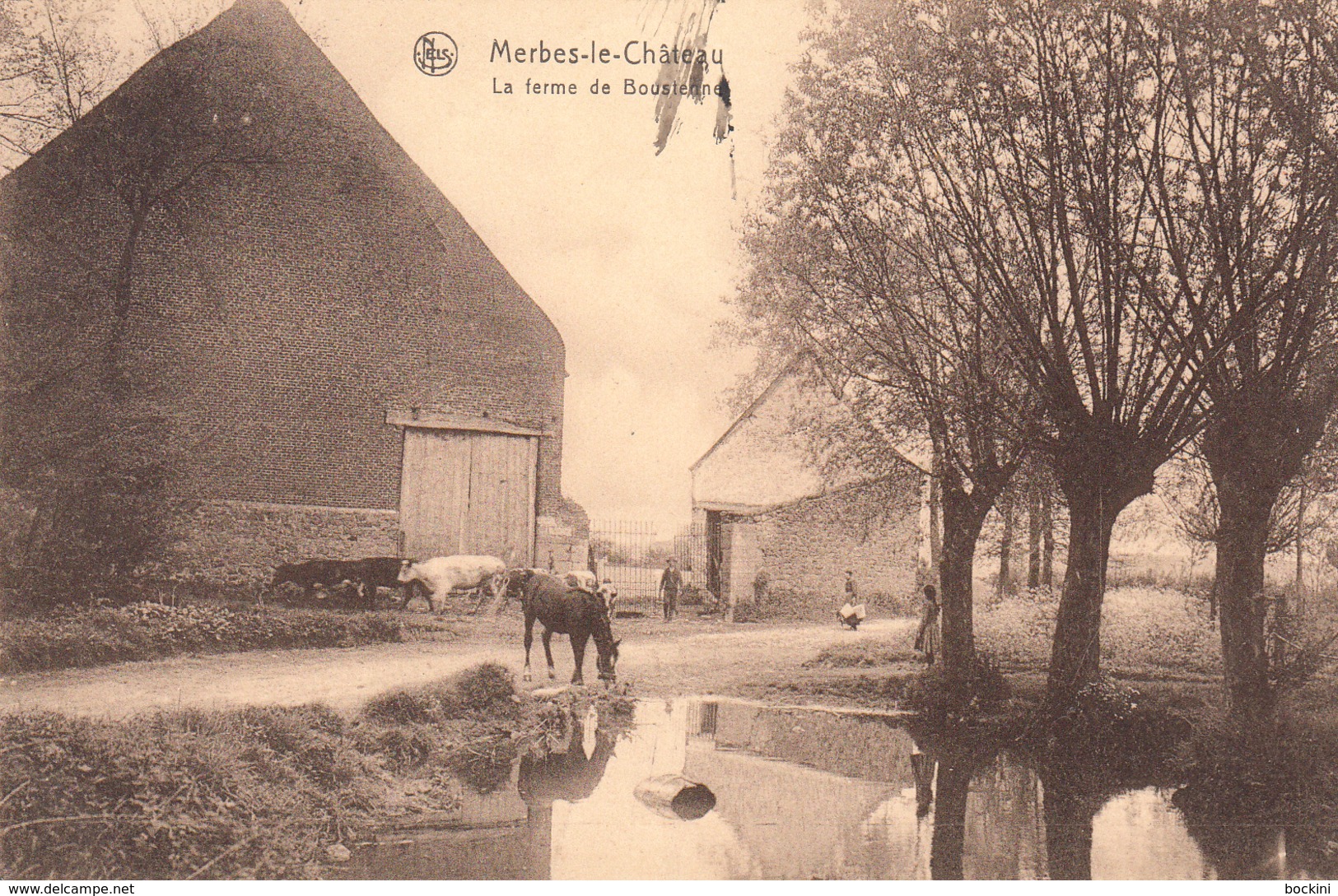 Merbes-le-Château  La Ferme De Boustenne -  Très Belle Carte Animée  Rare - état Voir Scan. - Thuin