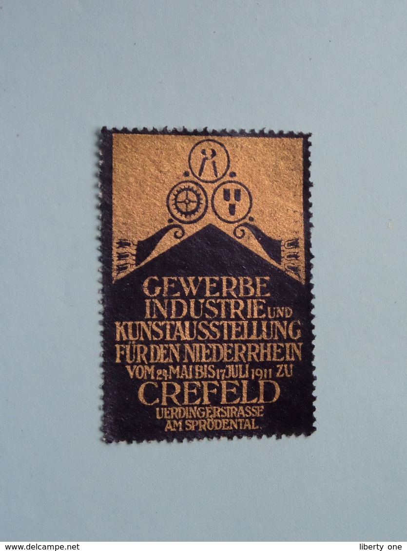 CREFELD 1911 Gewerbe Industrie Und Kunstausstellung ( Sluitzegel Timbres-Vignettes Picture Stamp Verschlussmarken ) - Seals Of Generality