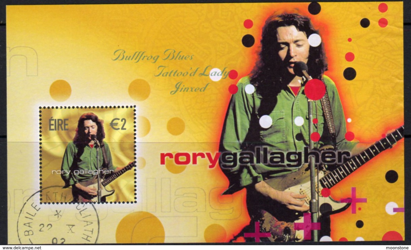 Ireland 2002 Irish Rock Legends Rory Gallagher MS, Used, SG 1559 - Oblitérés