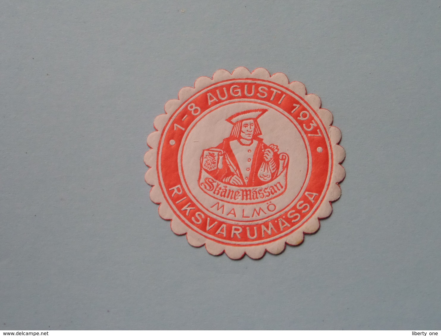 1937 RIKSVARUMASSA MALMÖ ( Sluitzegel Timbres-Vignettes Picture Stamp Verschlussmarken ) - Cachets Généralité
