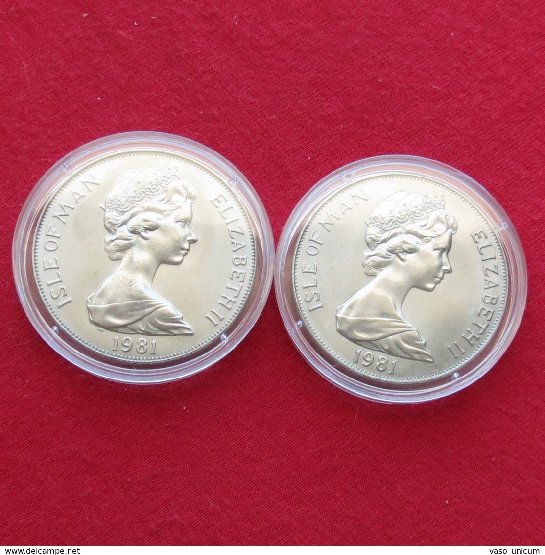 Isle Of Man 2 X 1 Crown 1981 Diana - Isle Of Man