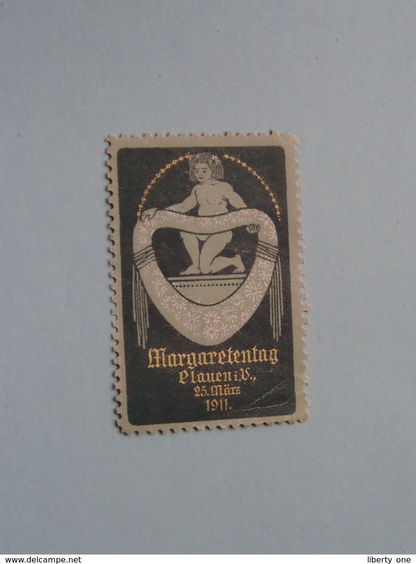 MARGARETENTAG 1911 Plauen ( Sluitzegel Timbres-Vignettes Picture Stamp Verschlussmarken ) - Gebührenstempel, Impoststempel