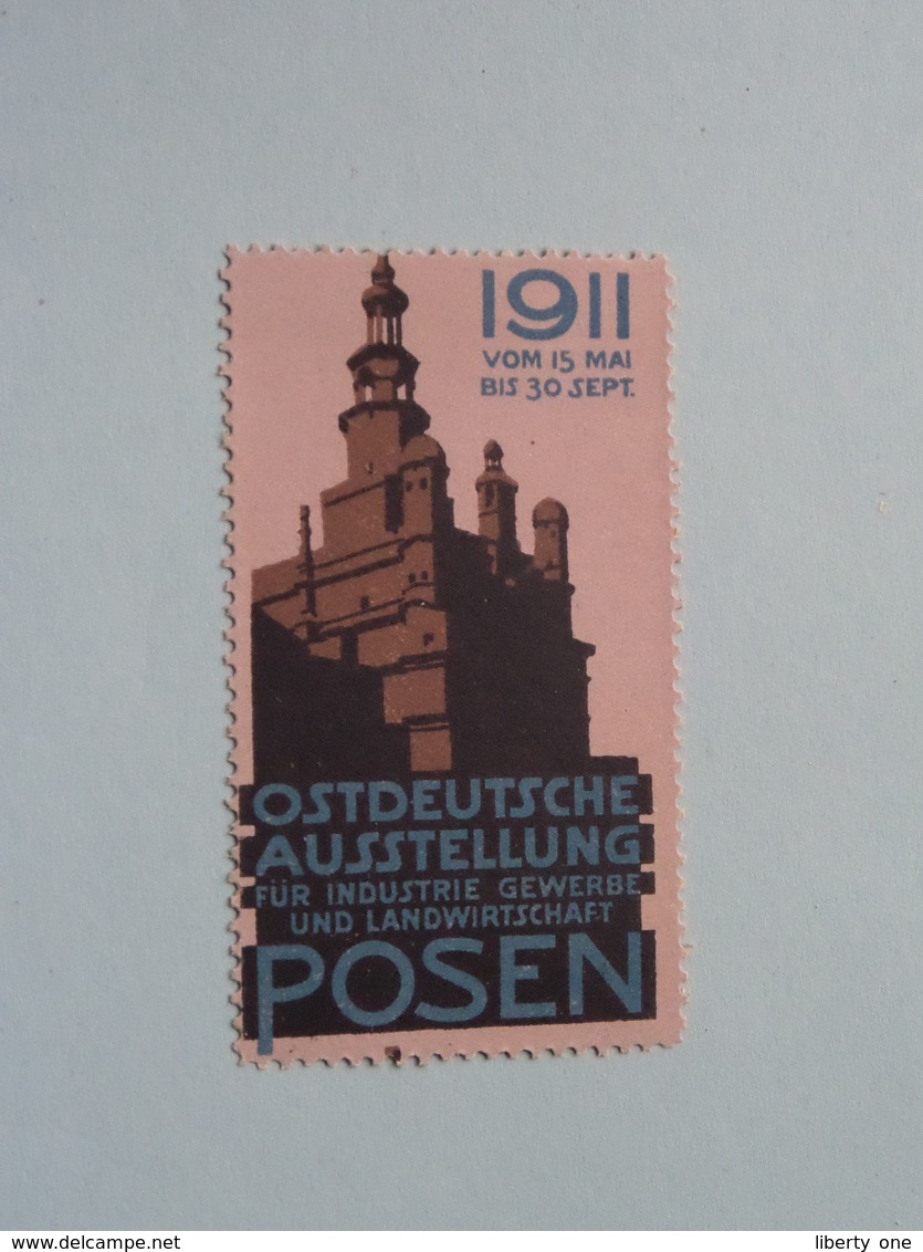 1911 OSTDEUTSCHE Ausstellung POSEN ( Sluitzegel Timbres-Vignettes Picture Stamp Verschlussmarken ) - Gebührenstempel, Impoststempel