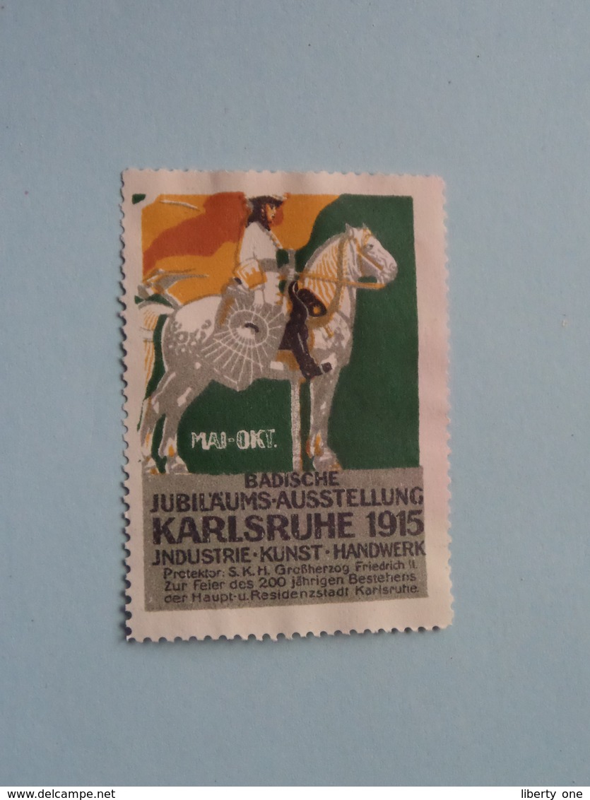 1915 KARLSRUHE Badische Ausstellung Industrie ( Sluitzegel Timbres-Vignettes Picture Stamp Verschlussmarken ) - Gebührenstempel, Impoststempel