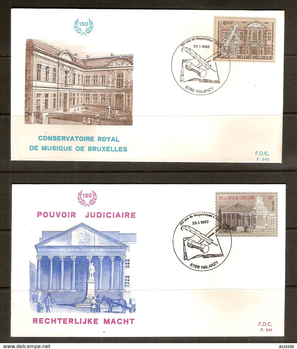 Belgique Belgie 1982 FDC  OCB N° 2034-2035 (°) Used  Cote 3,50 Euro - 1981-1990