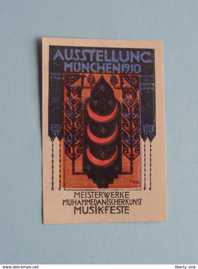 1910 MUNCHEN Ausstellung .....Musik-Feste ( Sluitzegel Timbres-Vignettes Picture Stamp Verschlussmarken ) - Gebührenstempel, Impoststempel