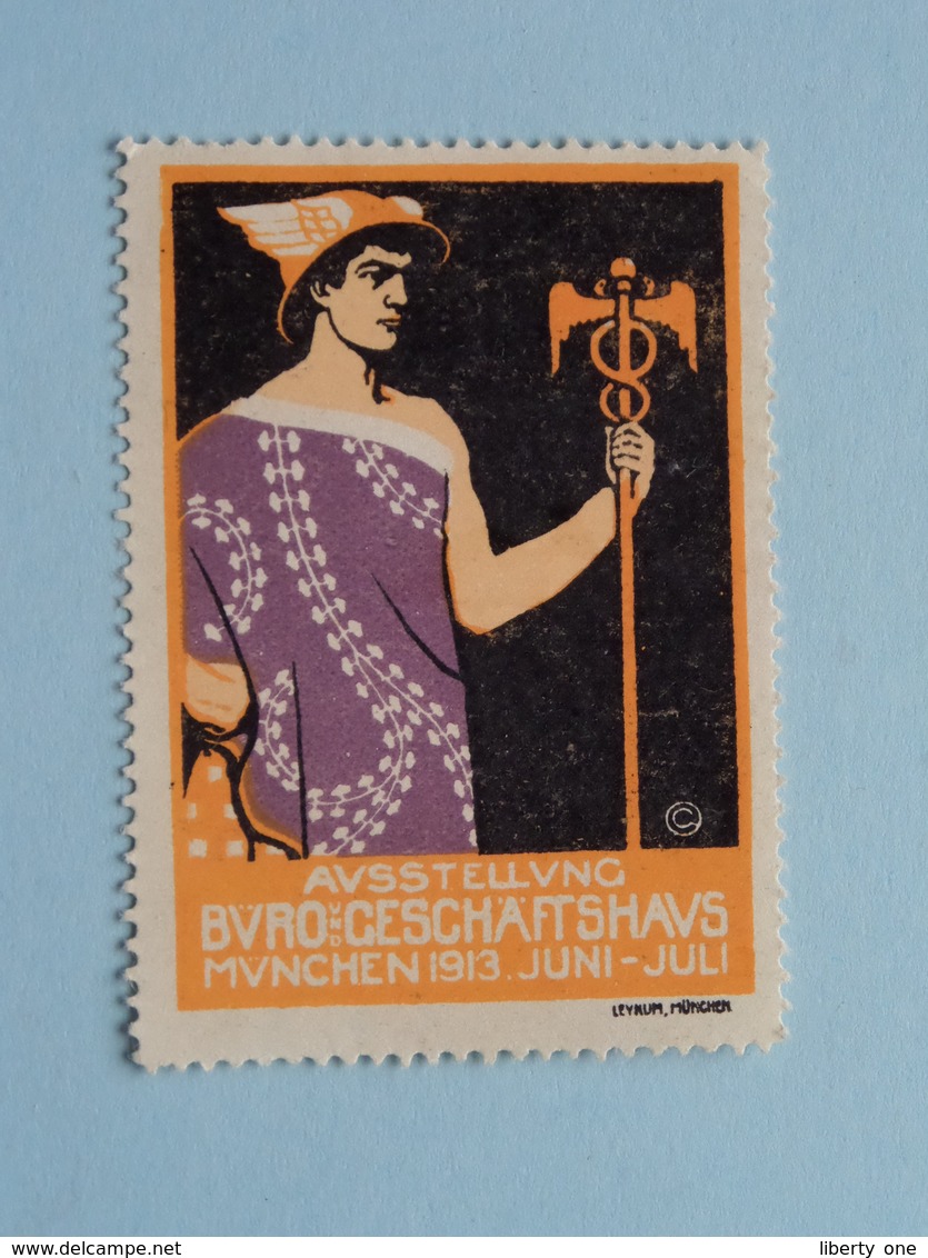 Ausstellung BURO Und Geschaftshaus MUNCHEN 1913 ( Sluitzegel Timbres-Vignettes Picture Stamp Verschlussmarken ) - Matasellos Generales