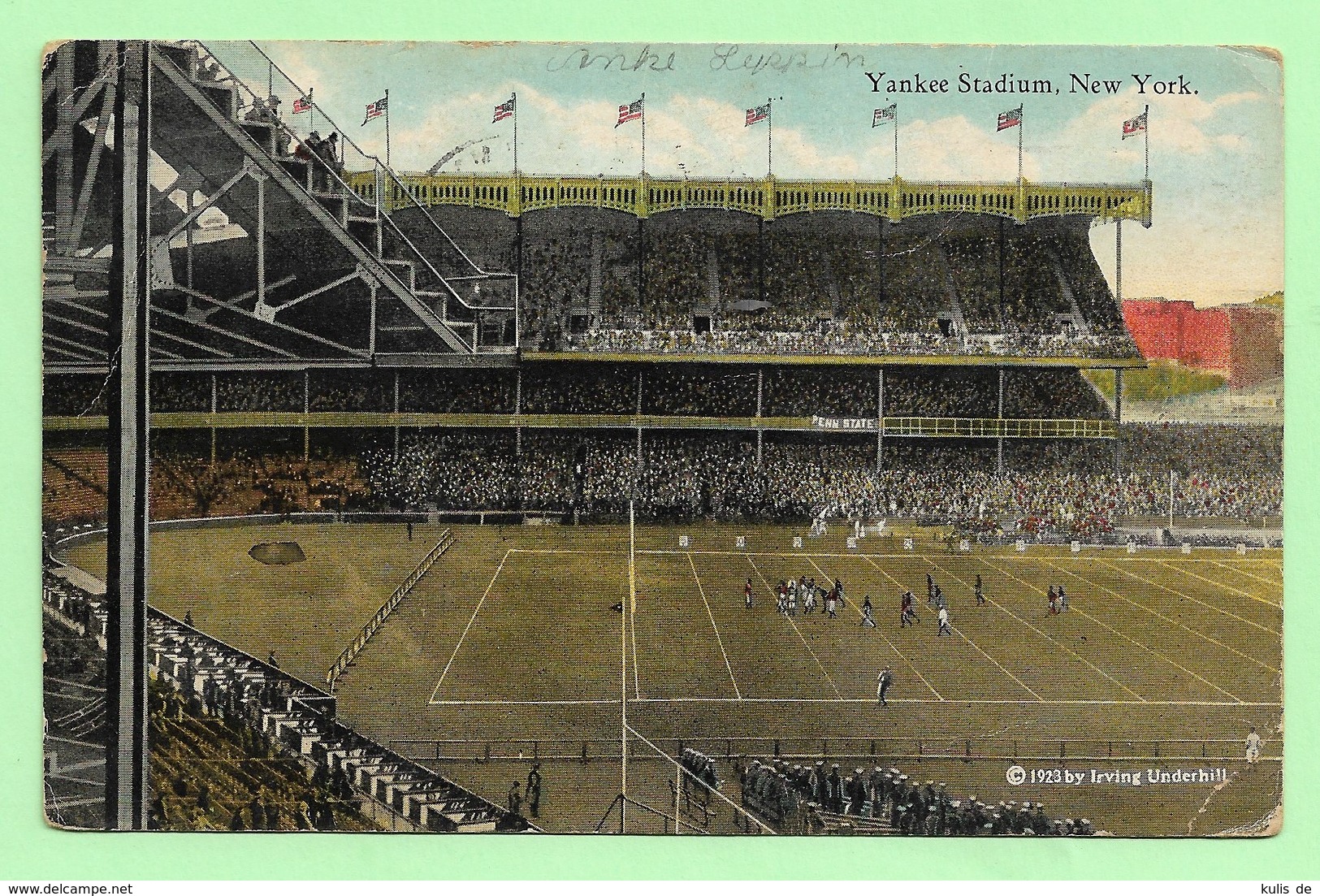 New York Yankee Stadium Amercan Football, Baseball Ca 1925 - Baseball