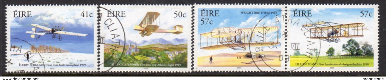 Ireland 2003 Centenary Of Powered Flight Aeroplanes Set Of 4, Used, SG 1598/601 - Gebraucht