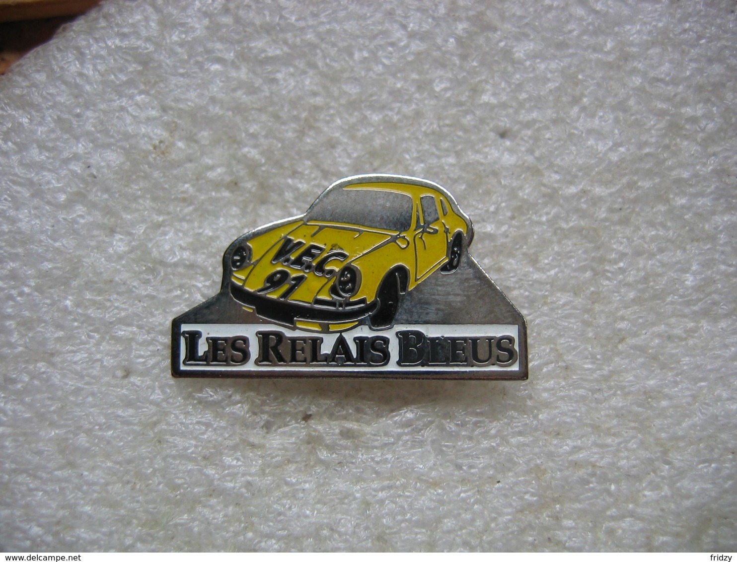 Pin's Auto Car Rallye Porsche V.e.c 91 Les Relais Bleus Hotel Team - Rallye