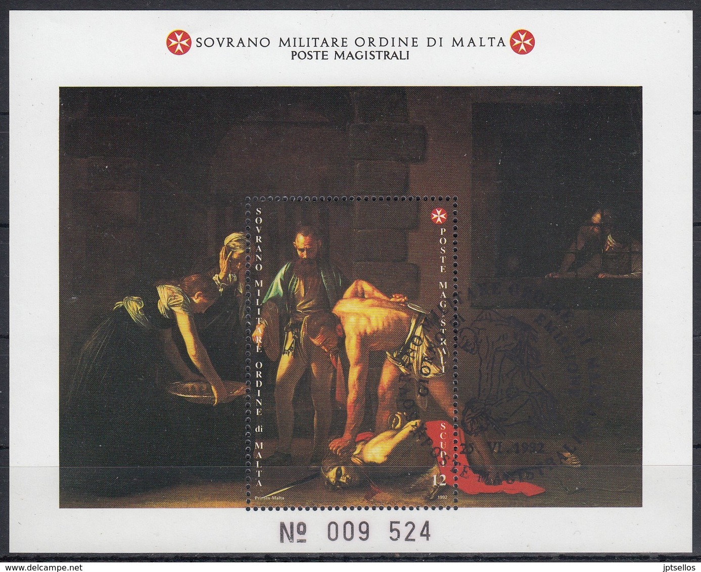 ORDEN DE MALTA 1992 Nº F425 USADO PRIMER DIA - Malta (la Orden De)