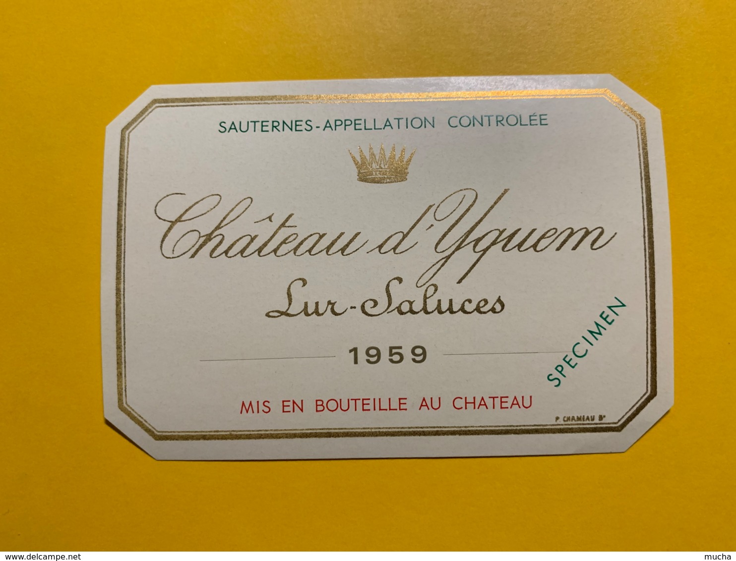 9434 -   Château D'Yquem1959 Sauternes Spécimen - Bordeaux