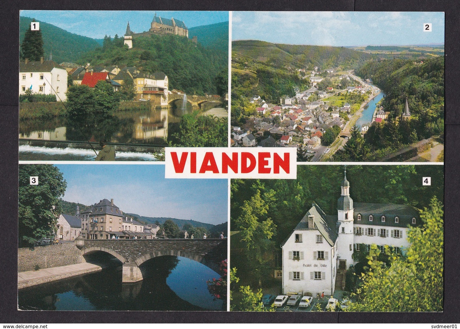 Luxembourg: Picture Postcard Vianden To Netherlands, 1990s, 1 Stamp, Satellite, Space, CEPT, Europa (traces Of Use) - Lettres & Documents