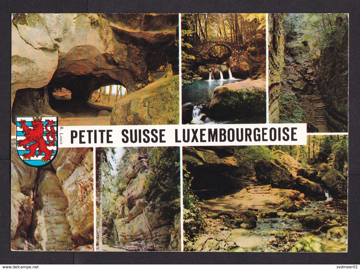 Luxembourg: Picture Postcard Mersch To Iceland, 1979, 1 Stamp, Air Label, Card: Cave (traces Of Use) - Brieven En Documenten