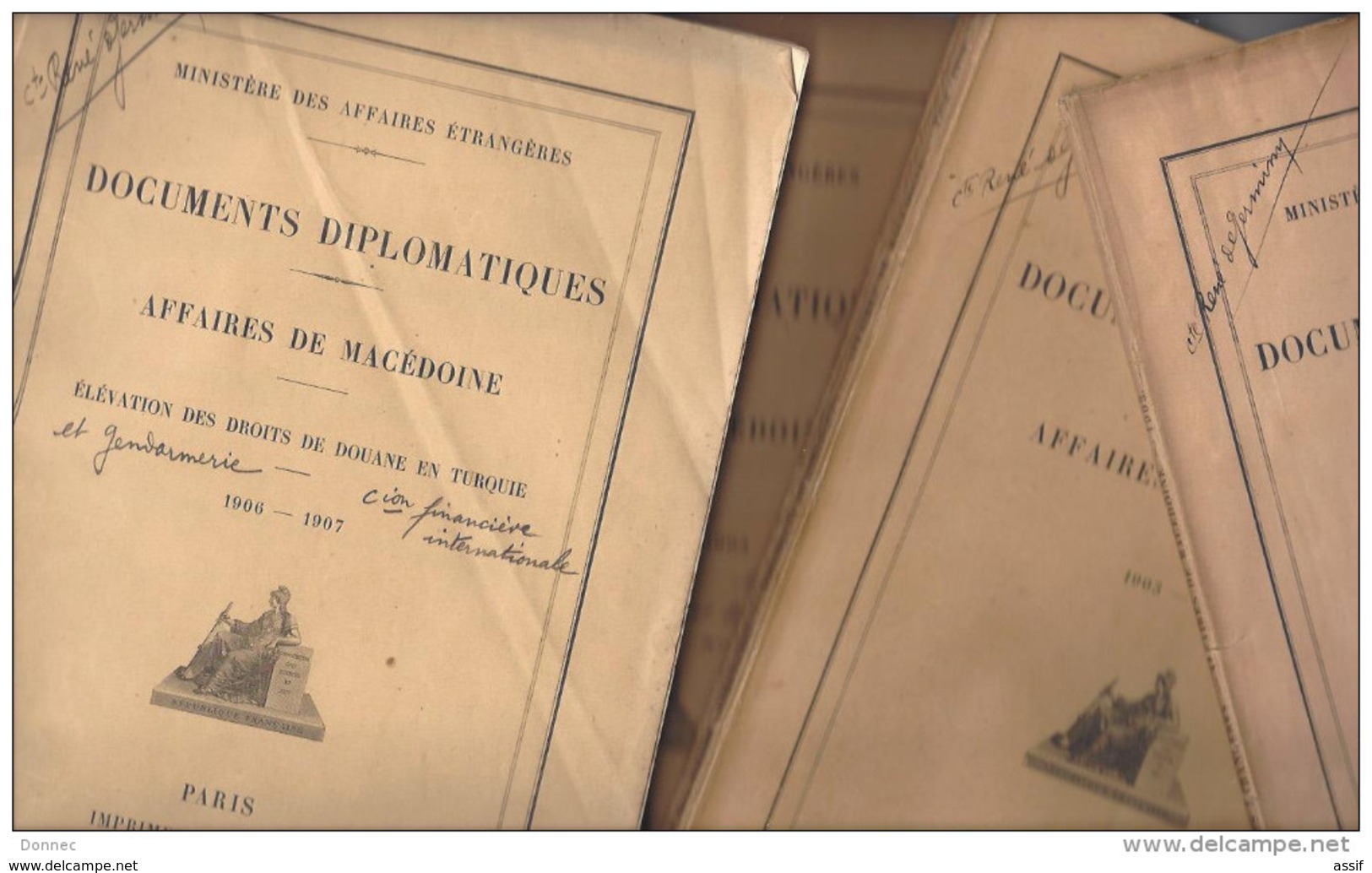 MACEDOINE , Documents Diplomatiques - Affaires Macédoine 1902 ( 62 P ) 1903 (16 P ) 1903-05 ( 228 P)1906-07 ( 123 P ) - Autres & Non Classés