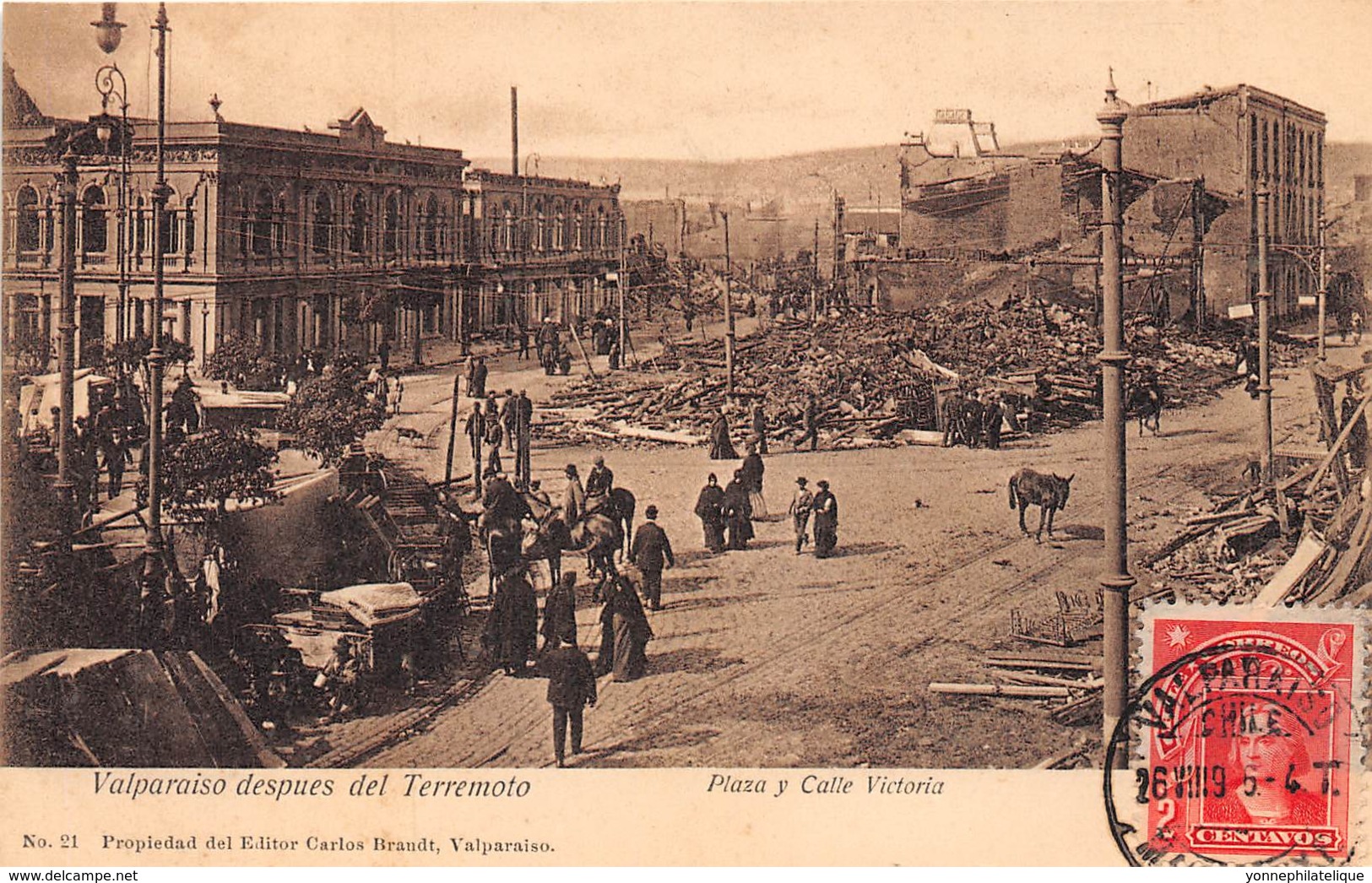 Chili - Valparaiso - Oblitérations / 23 - Despues Del Terremoto - Chile