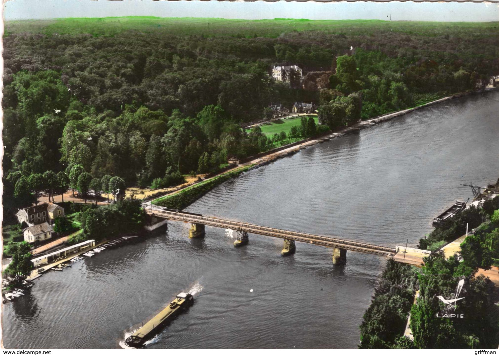 EN AVION AU DESSUS DE SAMOREAU HERICY LE PONT DE VALVINS CPSM GM TBE - Autres & Non Classés