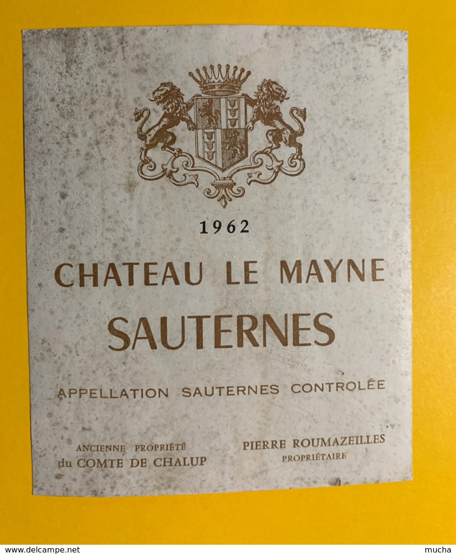 9437 - Château Le Mayne 1962 Sauternes - Bordeaux