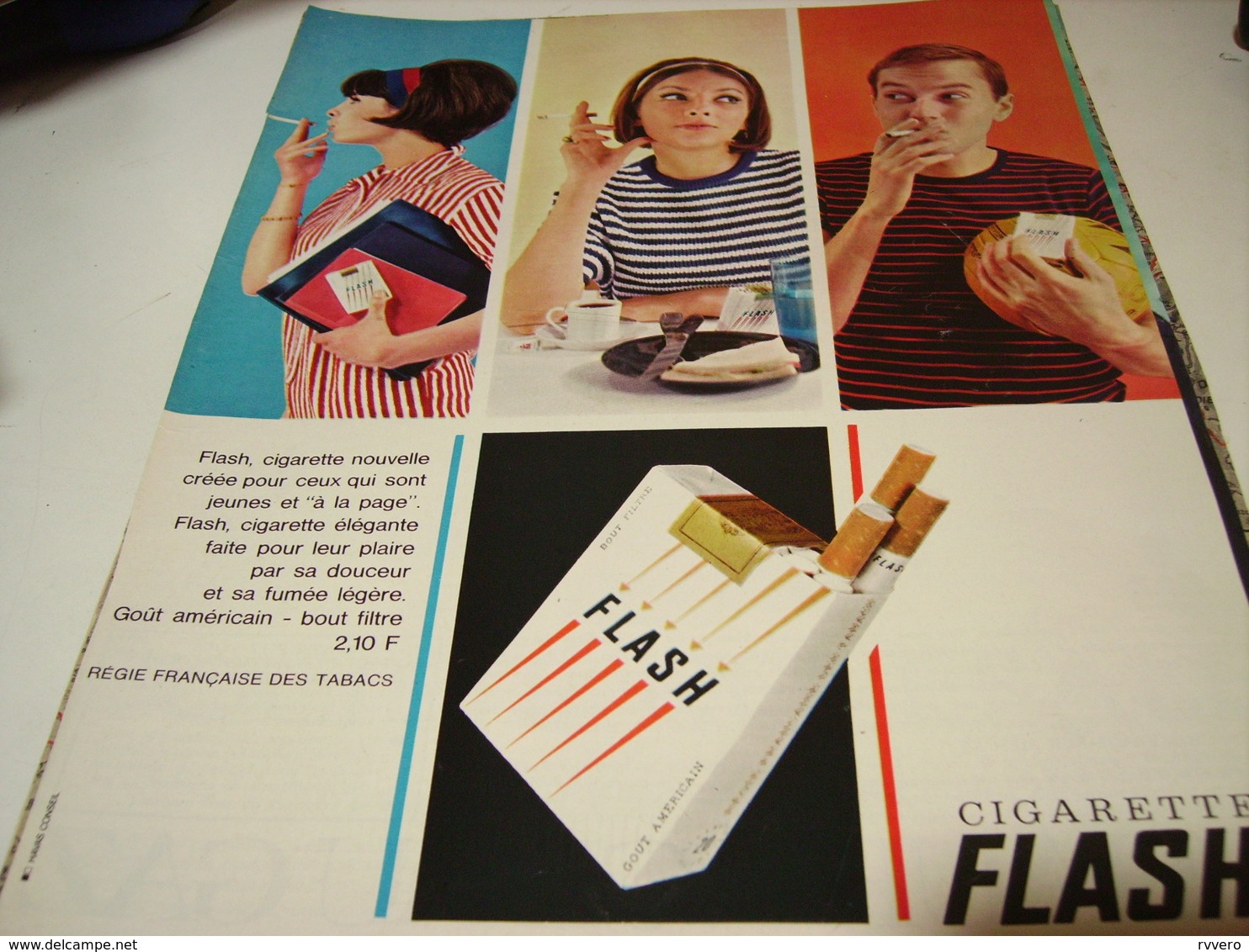 ANCIENNE PUBLICITE CIGARETTE FLASH VOICI L HEURE  1964 - Autres & Non Classés