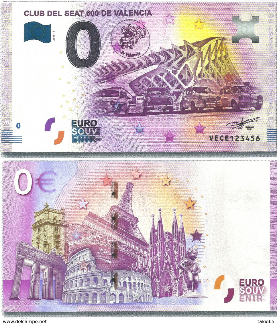 ¡Nuevo! PREVENTA 2019 Billete 0 Euro Souvenir "CLUB SEAT 600 DE VALENCIA" - Autres & Non Classés