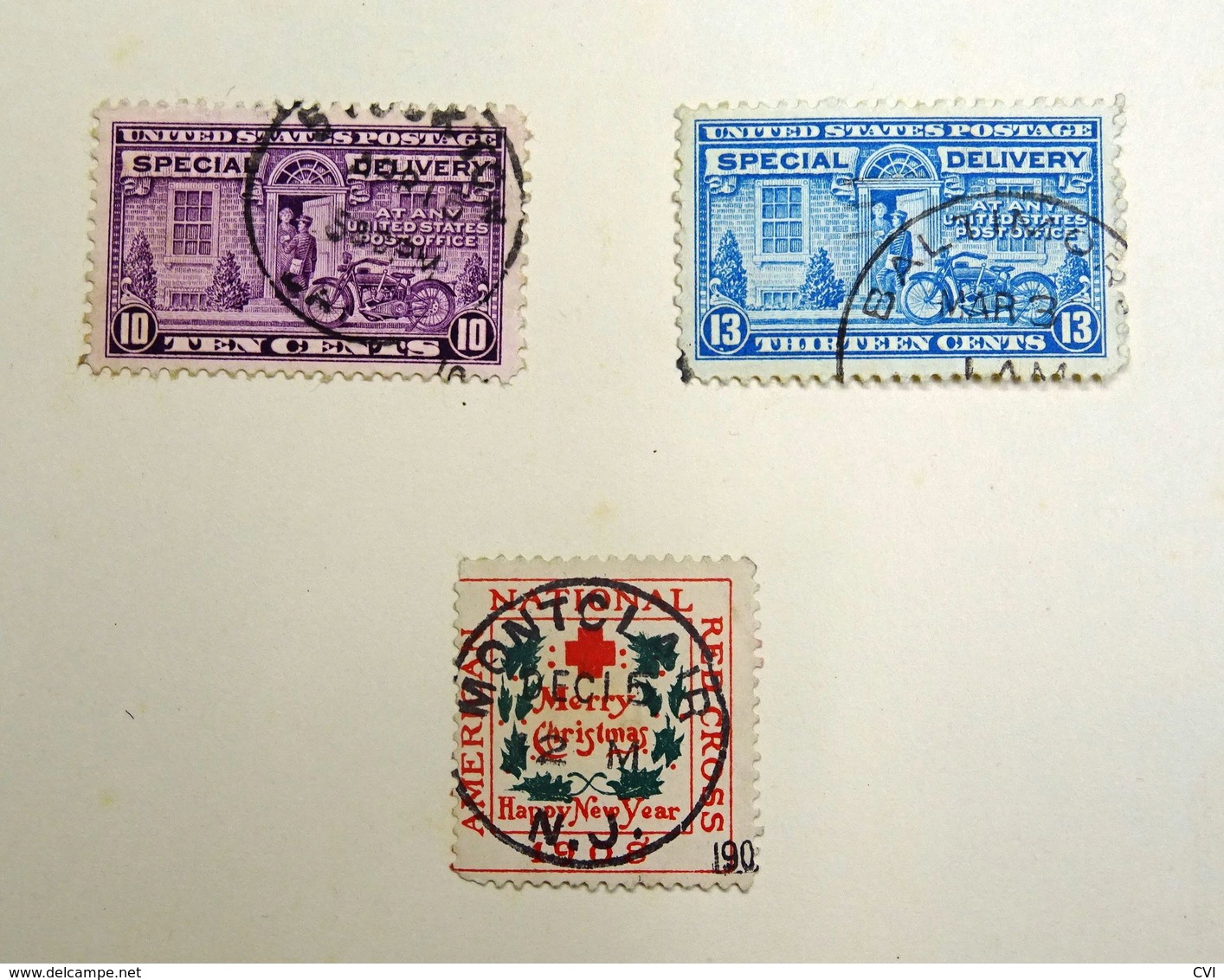 USA Early to Modern incl. Blocks, 1908 American Red Cross Cinderella F/U, etc.