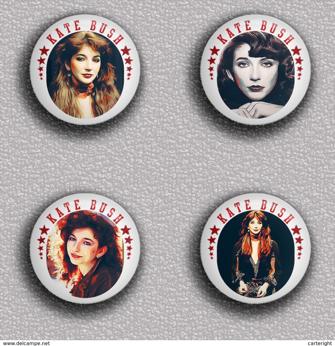 35 X KATE BUSH Music Fan ART BADGE BUTTON PIN SET 5 (1inch/25mm Diameter) - Music