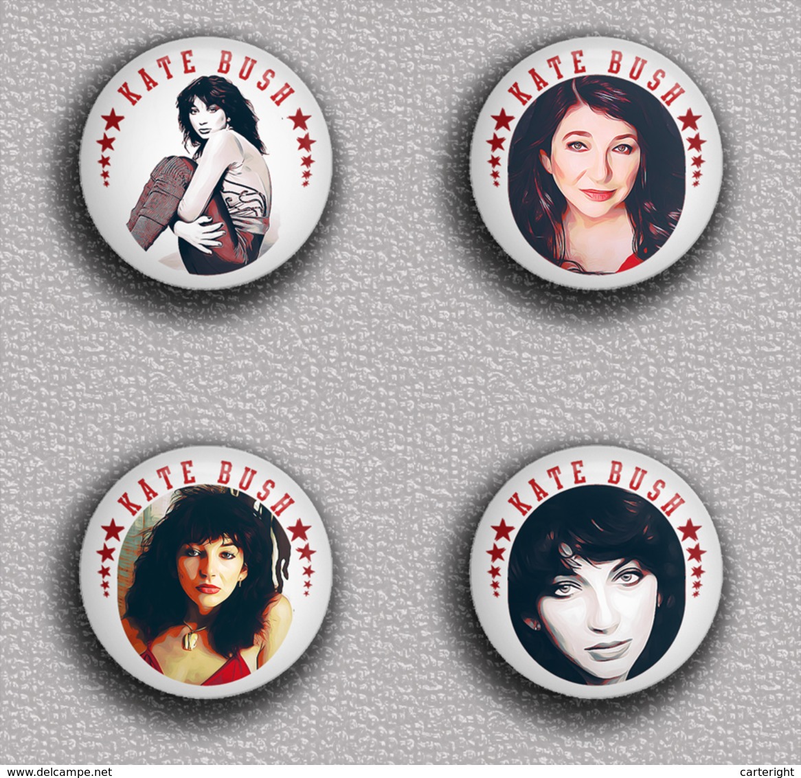 35 X KATE BUSH Music Fan ART BADGE BUTTON PIN SET 6 (1inch/25mm Diameter) - Music