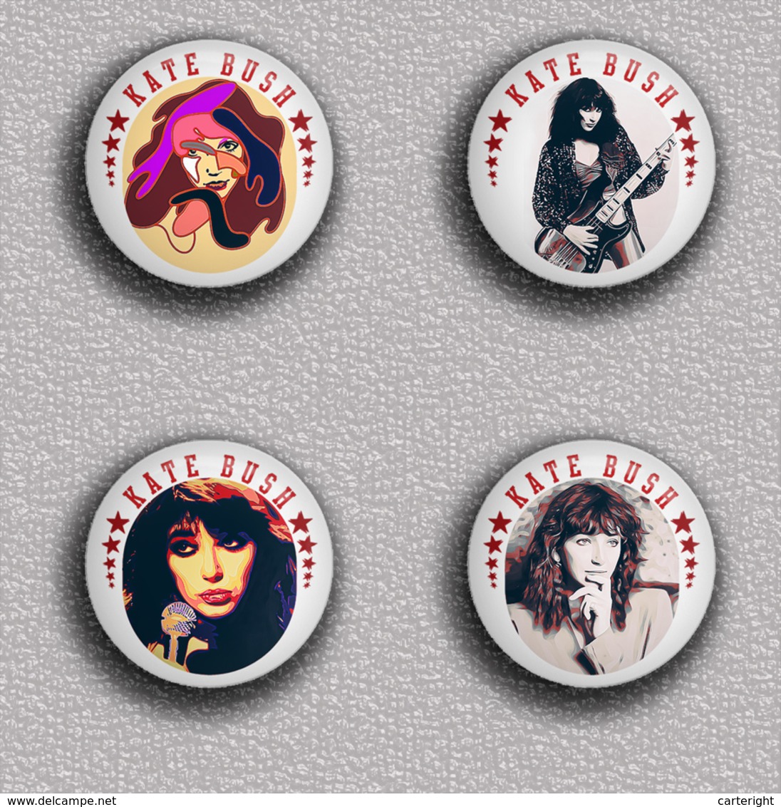 35 X KATE BUSH Music Fan ART BADGE BUTTON PIN SET 7 (1inch/25mm Diameter) - Music