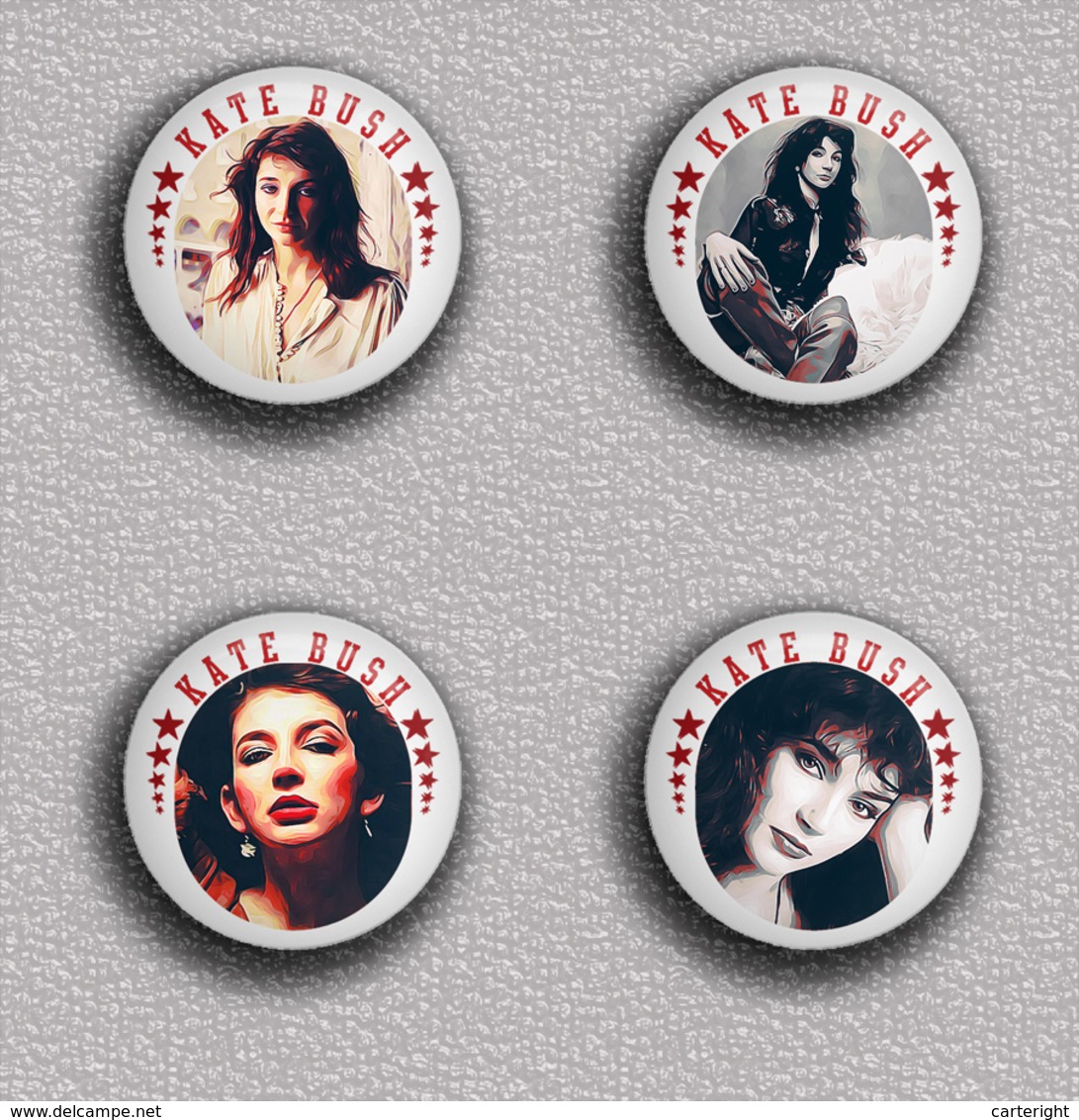 35 X KATE BUSH Music Fan ART BADGE BUTTON PIN SET 8 (1inch/25mm Diameter) - Music