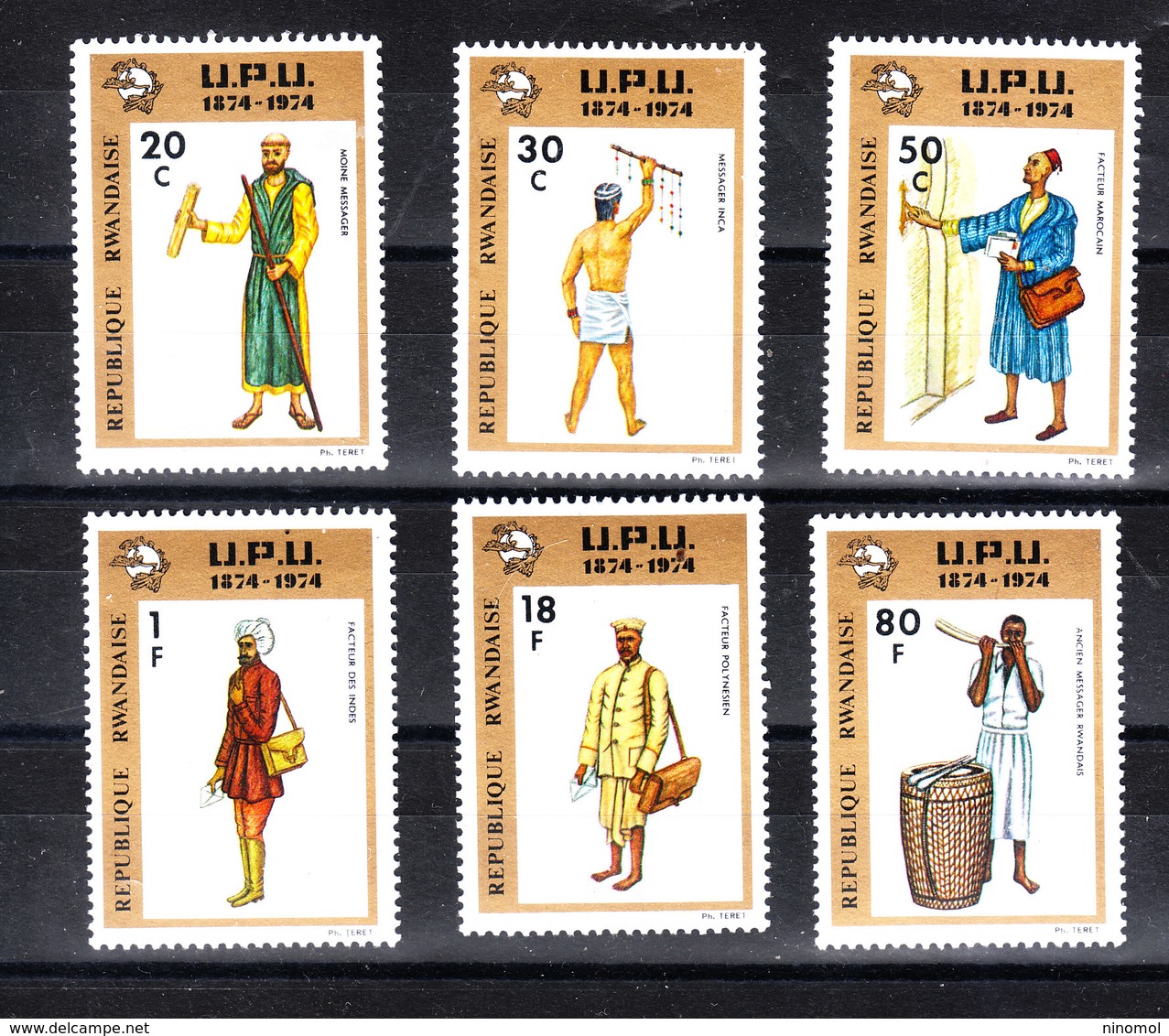 Rwanda - 1974. UPU. Postini Antichi. Ancient Postmen.. Complete Series MNH - Posta