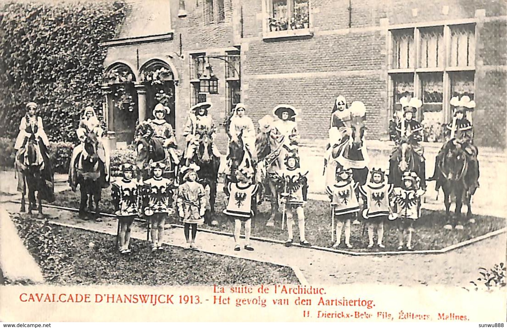 Cavalcade D'Hanswijck 1913 - Het Gevolg Van Den Aartshertog (animatie) - Mechelen