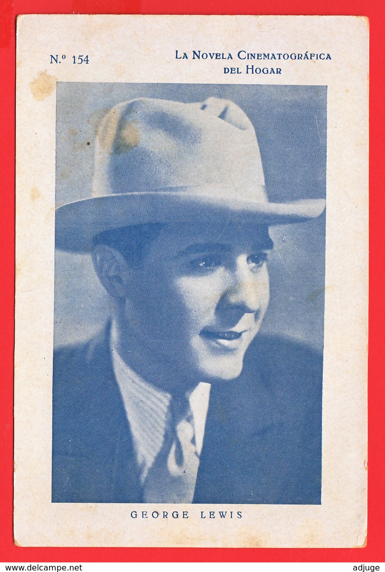 Acteur GEORGE LEWIS - La Novela Cinématografica Del Hogar _N°154  ** 2 SCANS - Artistas