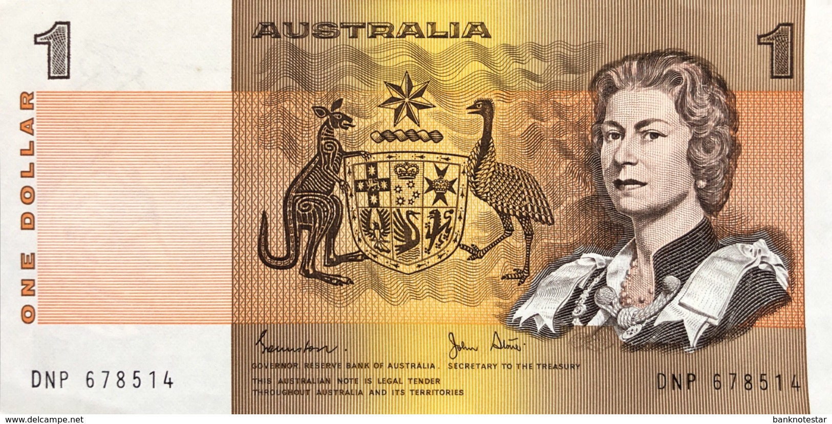 Australia 1 Dollar, P-42d (1983) - UNC - 1974-94 Australia Reserve Bank (paper Notes)