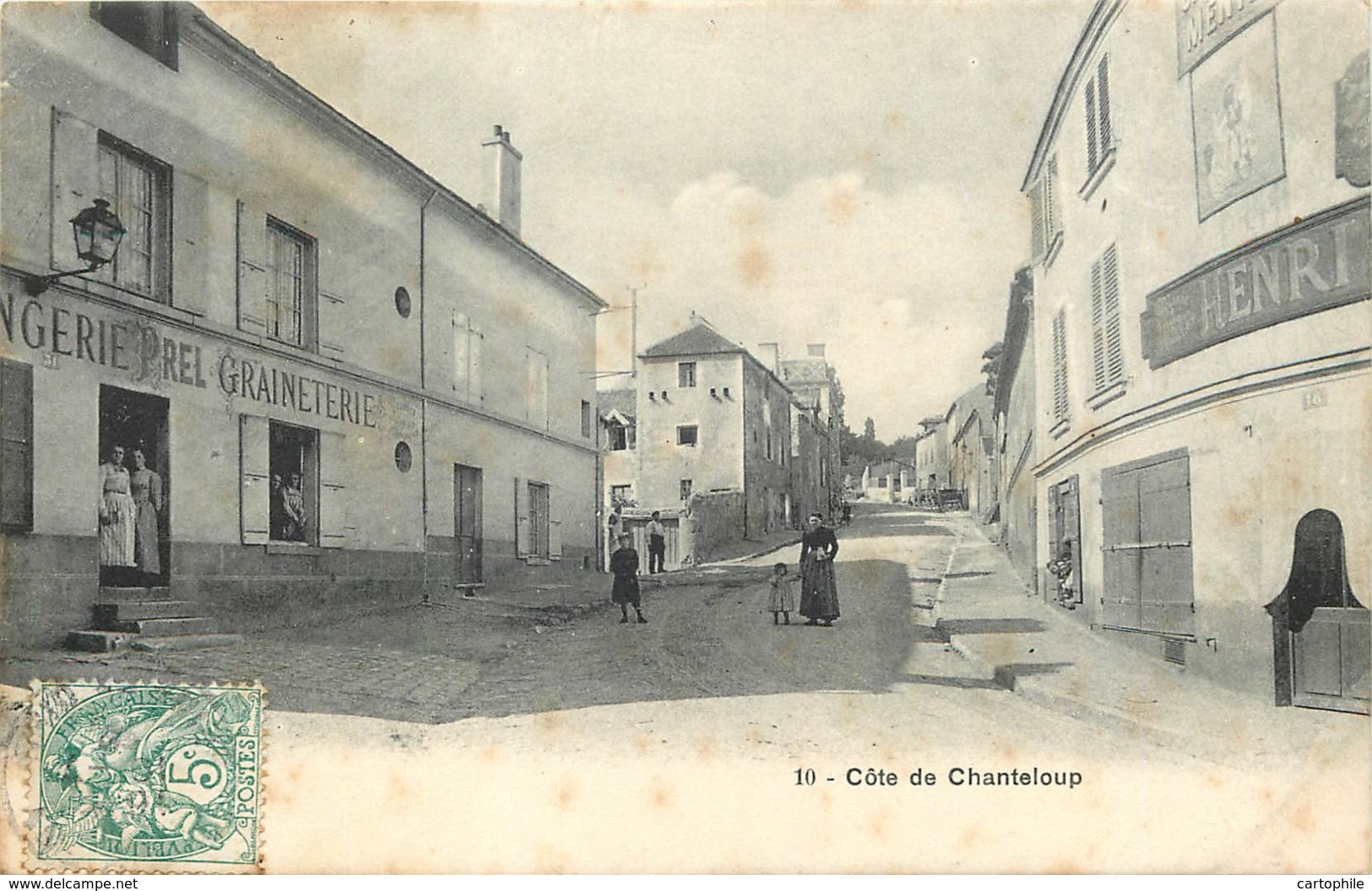 78 - CHANTELOUP - Côte En 1905 - Boulangerie, Graineterie - Chanteloup Les Vignes