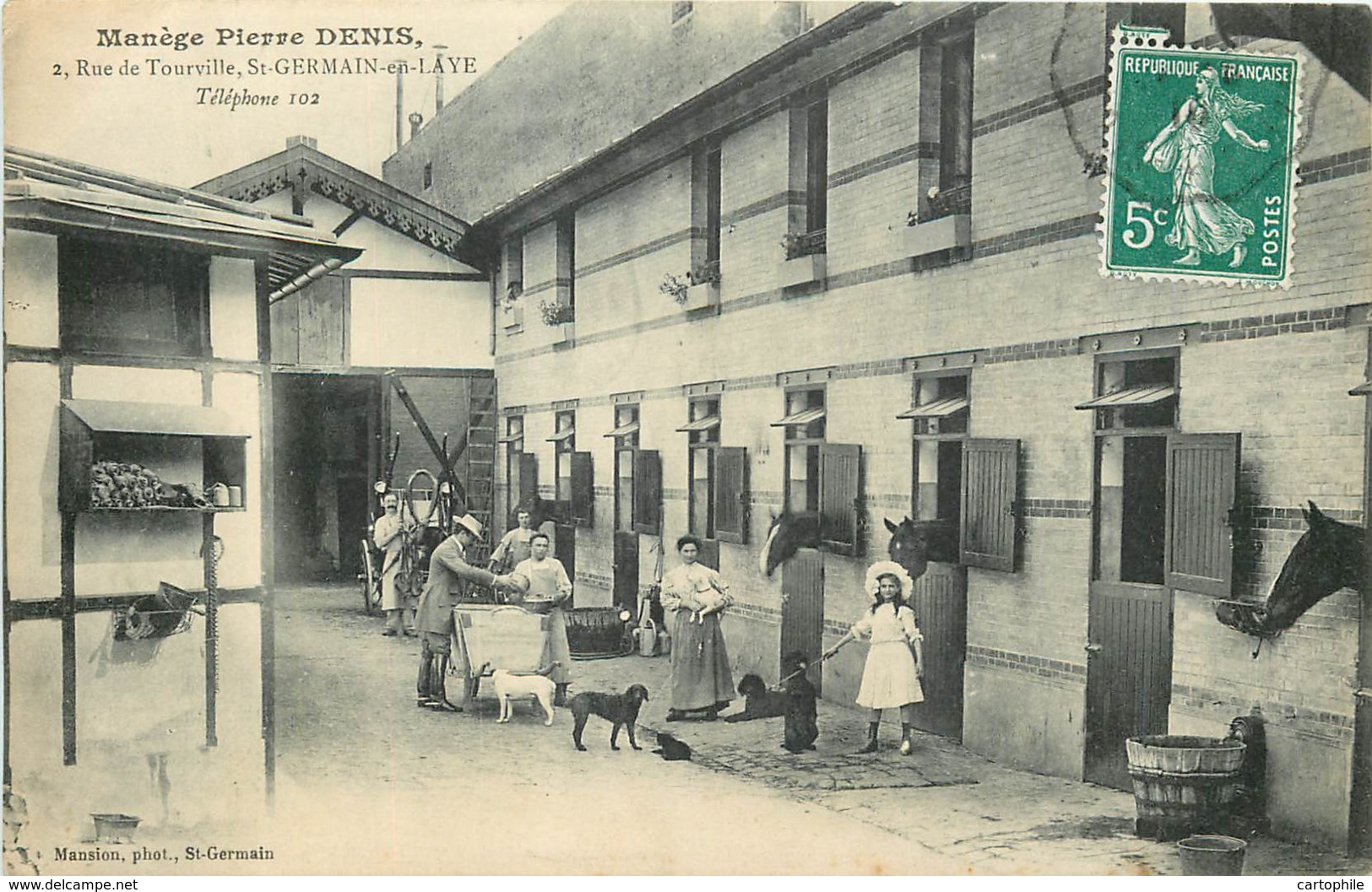 78 - SAINT GERMAIN EN LAYE - Manège Pierre Denis - 2 Rue De Tourville - Box De Chevaux - Theme Rare 1910 - St. Germain En Laye