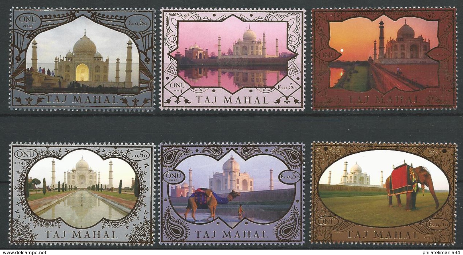 NU 2014 - Bureau De Genève - Patrimoine Mondial. Inde (6v Issues Du Carnet Prestige) - Nuovi