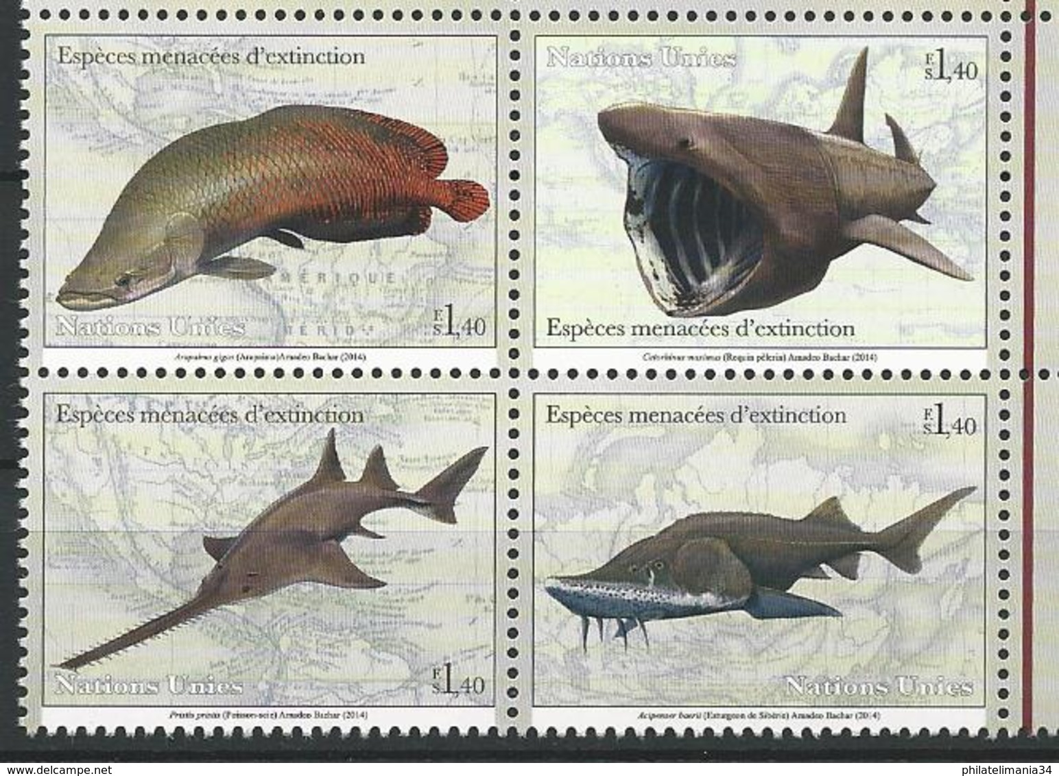 NU 2014 - Bureau De Genève - Espèces Menacées D'extinction - Unused Stamps