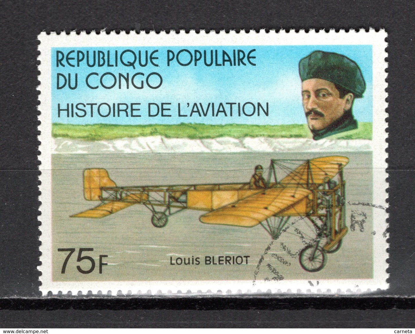 CONGO   N° 472  OBLITERE  COTE  0.30€  AVION  LOUIS BLERIOT - Oblitérés