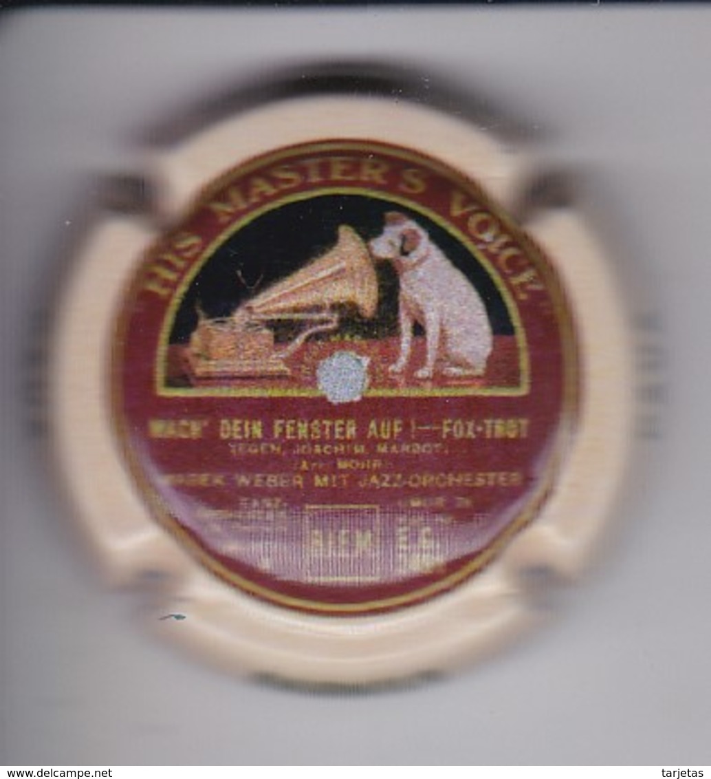 PLACA DE CAVA BARNILS DE HIS MASTERS  VOICE (CAPSULE) PERRO-CAN-DOG - Placas De Cava