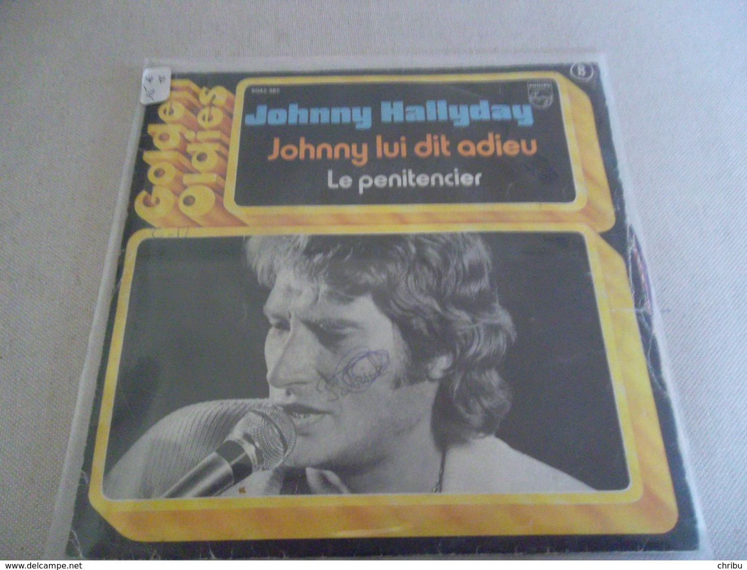 VINYLE 45 T JOHNNY HALLYDAY  JOHNNY HALLYDAY LUI DIT ADIEU LE PENITENCIER  PHILIPS 6042 385 - Rock