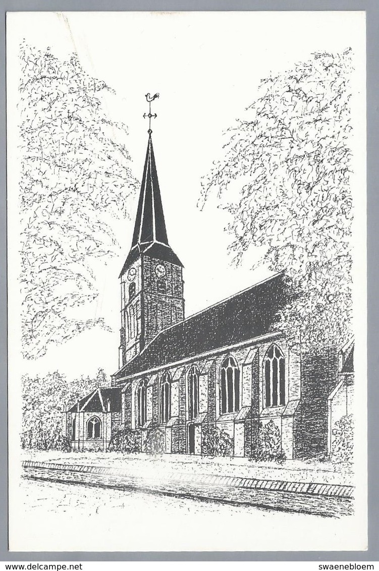 NL.- MAASLAND. Ned. Hervormde Kerk. TEKENING J. SINKE, KRUININGEN - Andere & Zonder Classificatie